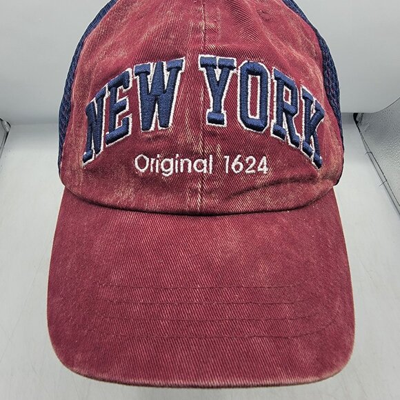 Robin Ruth New York Original Red Blue Trucker Hat Cap Casual Outdoors Adjustable - Picture 9 of 9
